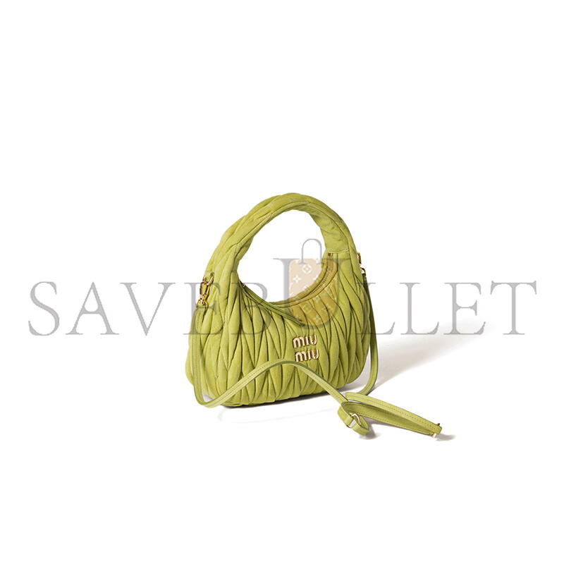 MIU MIU WANDER MATELASSÉ SUEDE BAG 5BC125 (20*17*6cm) MIU MIU WANDER MATELASSÉ SUEDE BAG 5BC125 (20*17*6cm)